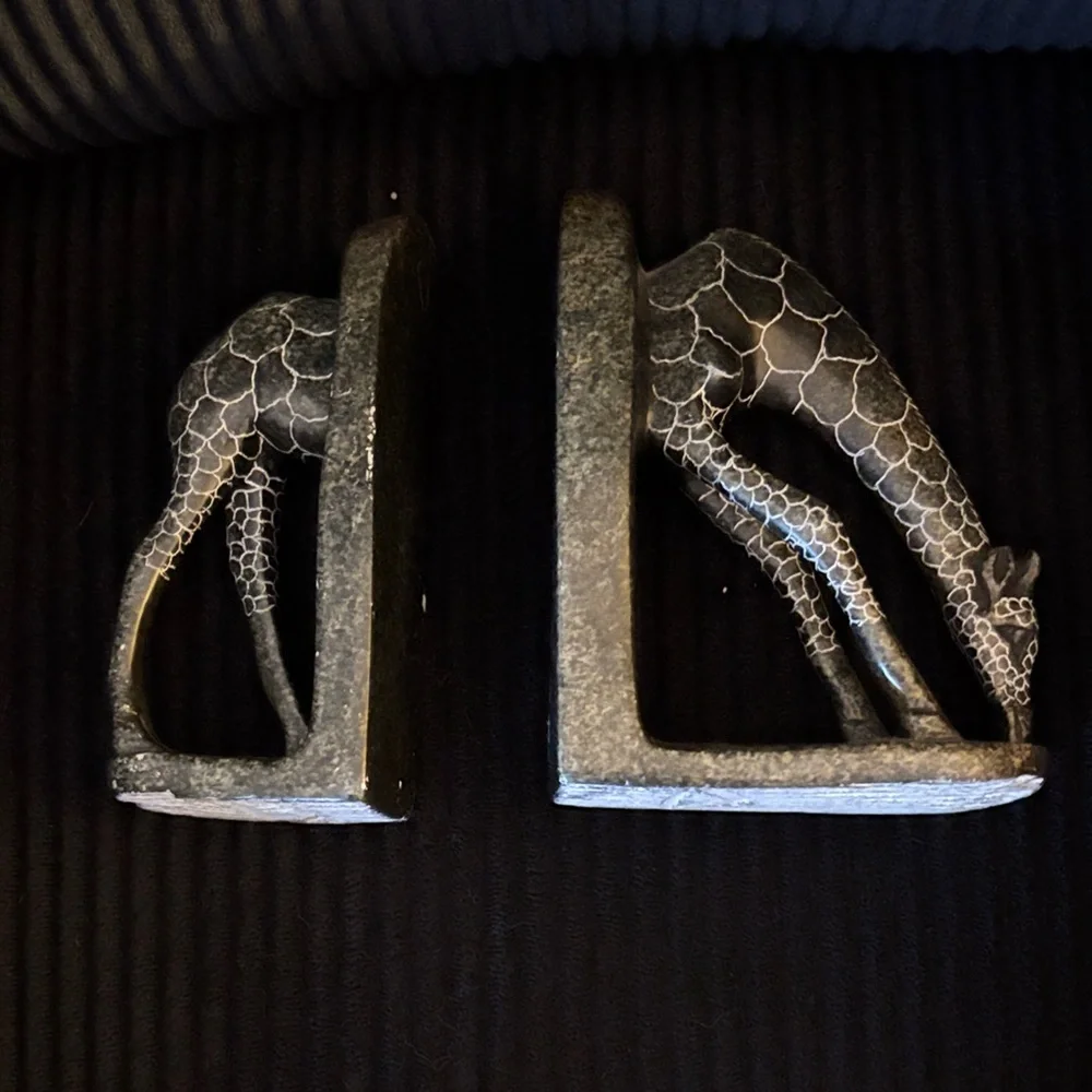 VINTAGE AFRICAN STONE BOOKENDS - Picture 2 of 7